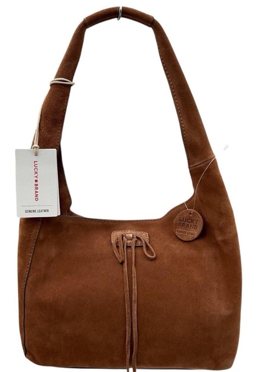 Lucky Brand Handbags - Lucky Brand Clem Suede Hobo Bag Brown